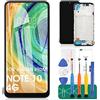 SRJTEK Per Xiaomi Redmi Note 10 Sostituzione Dello Schermo Per Redmi Note 10s 4G Display LCD Per Xiaomi Redmi Note 10 Touch Screen Digitizer Assembly Kit di Riparazione (con Telaio, Nero)