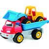 Camion con ruspa. ruote soft. cassone ribaltabile. benna semovente