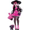 MONSTER HIGH - DRACULAURA, BAMBOLA DAL LOOK MOSTRUOSO CON GATTO-PIPISTRELLO CONTE FAVOLOSO E ACCESSORI INCLUSI