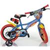 Superman Bici 14" Superman Dino Bikes per Bambini 4-7 Anni con Rotelle