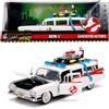 INVINCIBLE HEROES Jada ghostbuster ecto-1, in scala 1:24 die-cast, funzionamento a ruota libera, parti apribili, bianco, taglia unica