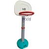 SUN&SPORT Canestro basket regolabile bambini altezza 118-158cm 5 livelli base riempibile acqua sabbia - pallone gonfiabile