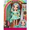 Rainbow high be dazzling - celine turquoise - bambola fashion color verde acqua da 28 cm con decori, gemme scintillanti e accessori per lo styling
