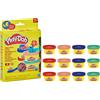 Play-doh, dolcetti e regalini - bambine dai 2 anni in su, ottima idea regalo, confezione da 12 vasetti di pasta modellabile