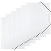 D.RECT Cartellina con Elastico A4 Trasparente Set da 6 in Plastica PP 450 Micron Porta Documenti con 3 Alette