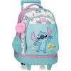 JOUMMA BAGS Stitch Little Destruction Zaino Con Carrellino 2 Ruote 45 Cm