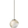 Ideal Lux BLOOM LAMPADARIO A SOSPENSIONE 1 LUCE ATTACCO E27 LAMPADINA INCLUSA L.17CM OTTONE
