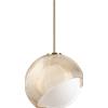 Ideal Lux BLOOM LAMPADARIO A SOSPENSIONE 1 LUCE ATTACCO E27 LAMPADINA INCLUSA L.30CM OTTONE