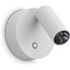 Ideal Lux ELF APPLIQUE A PARETE CON PRESA USB-C LED 3000 K 3W 200 lm DIMMERABILE BIANCO ORIENTABILE