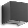 Ideal Lux ATOM APPLIQUE DA ESTERNO 12 W On-Off 1050 lm 3000 K ANTRACITE IP54 DOPPIA EMISSIONE