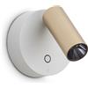 Ideal Lux ELF APPLIQUE A PARETE CON PRESA USB-C LED 3000 K 3W 200 lm DIMMERABILE ORO BIANCO ORIENTABILE
