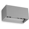Ideal Lux ATOM APPLIQUE DA ESTERNO 25 W On-Off 2100 lm 3000 K GRIGIO IP54 DOPPIA EMISSIONE