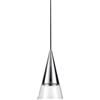 Ideal Lux CONO SOSPENSIONE 1 LUCE ATTACCO GU10 LAMPADINA INCLUSA 15CM CROMO