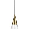 Ideal Lux CONO SOSPENSIONE 1 LUCE ATTACCO GU10 LAMPADINA INCLUSA 15CM OTTONE