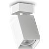 Ideal Lux DYNAMITE FARETTO BIANCO ORIENTABILE 1 LUCE ATTACCO GU10 5,7CM QUADRATO LAMPADINA INCLUSA