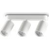 Ideal Lux DYNAMITE FARETTO BIANCO ORIENTABILE 3 LUCI ATTACCO GU10 27,5CM LAMPADINA INCLUSA TONDA