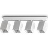 Ideal Lux DYNAMITE FARETTO BIANCO ORIENTABILE 4 LUCI ATTACCO GU10 38,5CM LAMPADINA INCLUSA QUADRATA