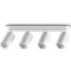 Ideal Lux DYNAMITE FARETTO BIANCO ORIENTABILE 4 LUCI ATTACCO GU10 38,5CM LAMPADINA INCLUSA TONDO