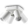 Ideal Lux DYNAMITE FARETTO BIANCO ORIENTABILE 4 LUCI ATTACCO GU10 LAMPADINA INCLUSA BASE QUADRATA FARETTI TONDI