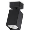 Ideal Lux DYNAMITE FARETTO NERO ORIENTABILE 1 LUCE ATTACCO GU10 5,7CM QUADRATO LAMPADINA INCLUSA