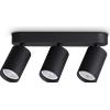 Ideal Lux DYNAMITE FARETTO NERO ORIENTABILE 3 LUCI ATTACCO GU10 27,5CM LAMPADINA INCLUSA TONDA