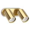 Ideal Lux DYNAMITE FARETTO OTTONE ORIENTABILE 2 LUCI ATTACCO GU10 16,5CM LAMPADINA INCLUSA