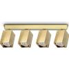 Ideal Lux DYNAMITE FARETTO OTTONE ORIENTABILE 4 LUCI ATTACCO GU10 38,5CM LAMPADINA INCLUSA QUADRATA
