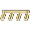 Ideal Lux DYNAMITE FARETTO OTTONE ORIENTABILE 4 LUCI ATTACCO GU10 38,5CM LAMPADINA INCLUSA TONDO