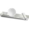 Ideal Lux APPLIQUE BINOMIO LED 6W 600lm 3000K BIANCO DIFFUSORE A SFERA E SPOT ORIENTABILE CON INTERRUTTORE