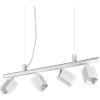 Ideal Lux DYNAMITE SOSPENSIONE CON 4 FARETTI ORIENTABILI QUADRATI ATTACCO GU10 LAMPADINE INCLUSE BIANCO