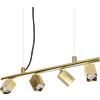 Ideal Lux DYNAMITE SOSPENSIONE CON 4 FARETTI ORIENTABILI QUADRATI ATTACCO GU10 LAMPADINE INCLUSE OTTONE