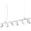 Ideal Lux DYNAMITE SOSPENSIONE CON 6 FARETTI ORIENTABILI QUADRATI ATTACCO GU10 LAMPADINE INCLUSE BIANCO
