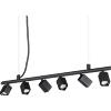 Ideal Lux DYNAMITE SOSPENSIONE CON 6 FARETTI ORIENTABILI QUADRATI ATTACCO GU10 LAMPADINE INCLUSE NERO