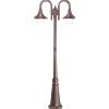 Ideal Lux CIMA PALO DA GIARDINO IP43 2 LUCI ATTACCO E27 ALLUMINIO COFFEE H.216CM