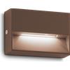 Ideal Lux DEDRA APPLIQUE A PARETE COFFEE LED 3000K 1,5W 160 lm IP65 10X6,6CM
