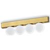Ideal Lux BINOMIO LAMPADA DA SOFFITTO LED 3000K 12W 900 lm 4 SFERE OTTONE