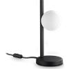 Ideal Lux BINOMIO LAMPADA DA TAVOLO 1 LUCE ATTACCO G9 NERA LAMPADINA INCLUSA