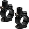 KYSUN 2 Pezzi Supporti Specchietto Moto, Supporti Universali 22mm, Adattatore Manubrio Morsetti, Adattatori Specchi Porta (10MM, Nero)