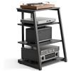 FITUEYES HiFi Shelf AV Shelf 4-level stand di legno con ripiani in legno per giradischi DVD Player Xbox supporto HIFI Rack