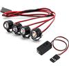 INJORA Luci LED Rotonde con Controller per TRX4M SCX24 1/18 1/24 RC Crawler