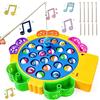 Dcceeo Gioco Pesca Pesci per Bambini, Gioco Musicale di Pesca con 24 Pescare, 4 Canna da Pesca e 5 Cesto di Pesce Montessori Gioco Pesca Elettrico Regalo per Ragazzo Ragazza 2 3 4 5 6 Anni
