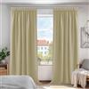Deconovo Tende Oscuranti per Interni con Fettuccia, Termiche Isolanti - 3 Modi di Montaggio, per Camera da Letto e Soggiorno, 2 Pannelli 140x280 cm, Beige Scuro, Certificato OEKO-TEX