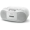 SONY CFD-S70 Bianco Stereo Lettore CD Cassette Recorder Boombox Radio AM/FM N...