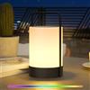 GGNOO Lampada da tavolo solare esterna in metallo con batteria, lampada solare da tavolo portatile a 8 colori per tavolo, campeggio, giardino, terrazzo