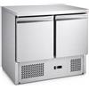 Ristoattrezzature Modello: 124470022017,Banco frigo saladette con piano in acciaio inox 2 porte 90x70x85h cm