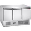 Ristoattrezzature Modello: 124470032406,Banco frigo saladette con piano in acciaio inox 3 porte 136,5x70x85h cm