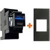 Perry presa caricatore USB A+C 3A compatibile Bticino Axolute grigio scuro - 1MCUSB002A - BG