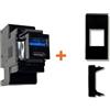 Perry presa caricatore USB A+C 3A compatibile Legrand Vela nera - 1MCUSB002A
