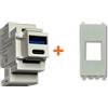 Perry presa caricatore USB A+C 3A compatibile Vimar Arke bianca - 1MCUSB002B
