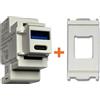 Perry presa caricatore USB A+C 3A compatibile Vimar Idea bianca - 1MCUSB002B